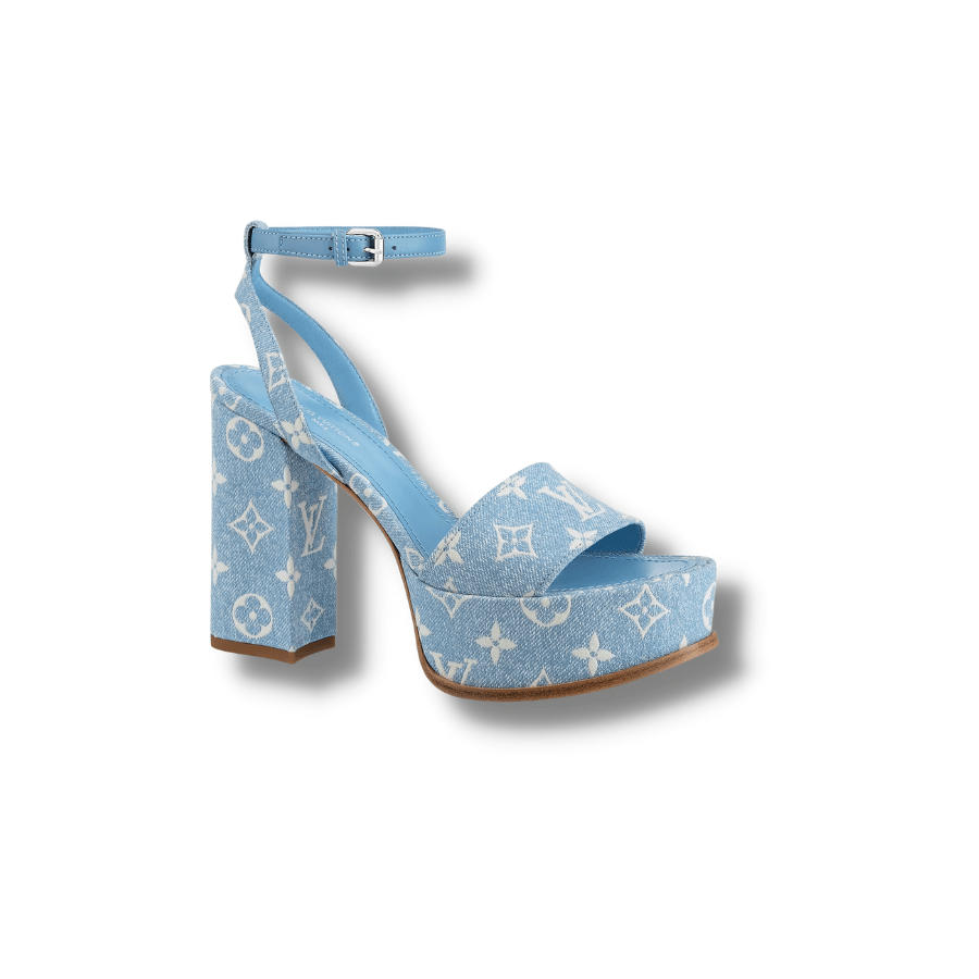 Fame Platform Sandal Blue For Women - 1AAZC0