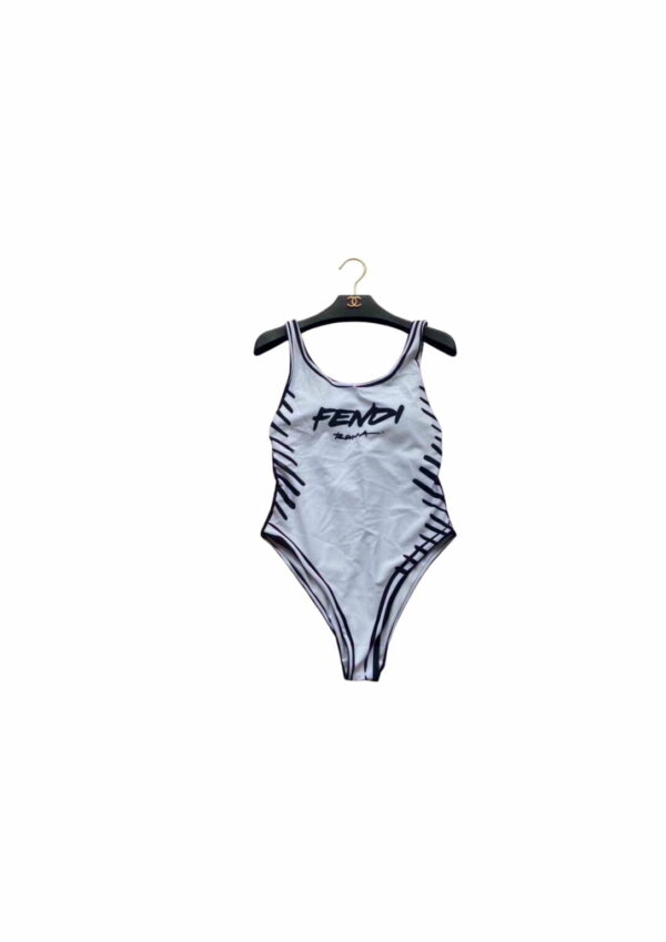 FD One-Piece Swimsuit White For Women