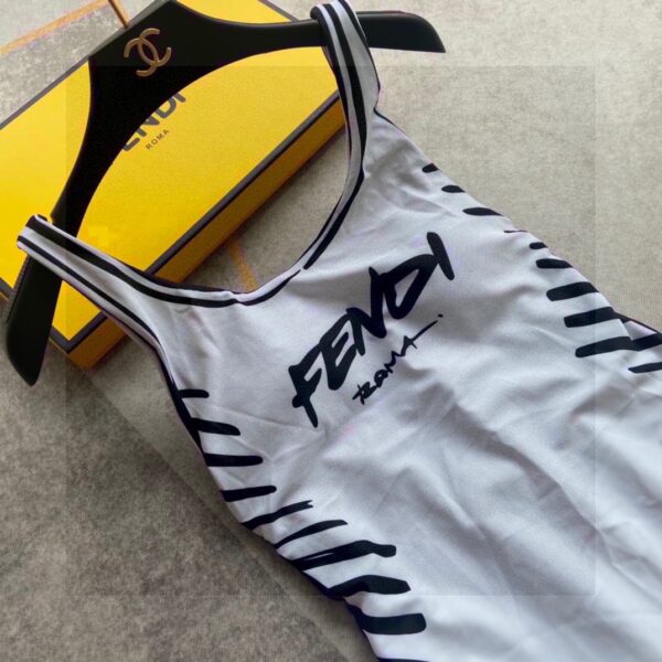 FD One-Piece Swimsuit White For Women