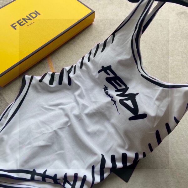 FD One-Piece Swimsuit White For Women