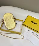 1:1 Replica Fendi 12 Pro Phone Holder Gold Bag For Woman 21.5cm/8.5in 7AS055AISPF0RXU