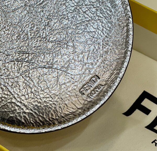 1:1 Replica Fendi 12 Pro Phone Holder Silver Bag For Woman 21.5cm/8.5in 7AS055AISPF0MK5