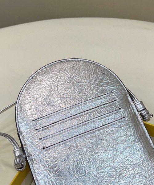 1:1 Replica Fendi 12 Pro Phone Holder Silver Bag For Woman 21.5cm/8.5in 7AS055AISPF0MK5