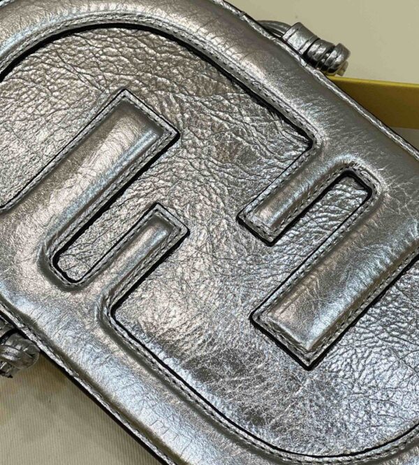 1:1 Replica Fendi 12 Pro Phone Holder Silver Bag For Woman 21.5cm/8.5in 7AS055AISPF0MK5