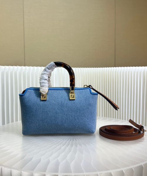 1:1 Replica Fendi Anws By The Way Mini Bag Blue For Women 18cm / 17.1in