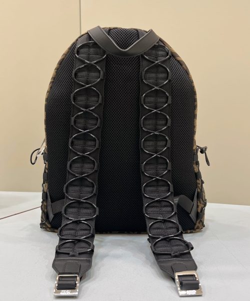1:1 Replica Fendi Backpack In Brown FF Vertigo Fabric Bag For Woman 30cm/12in