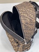 1:1 Replica Fendi Backpack In Brown FF Vertigo Fabric Bag For Woman 30cm/12in