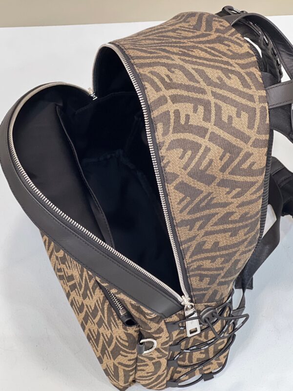 1:1 Replica Fendi Backpack In Brown FF Vertigo Fabric Bag For Woman 30cm/12in