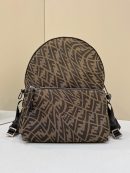1:1 Replica Fendi Backpack In Brown FF Vertigo Fabric Bag For Woman 30cm/12in