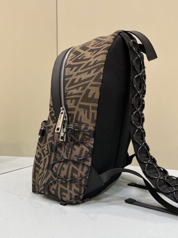 1:1 Replica Fendi Backpack In Brown FF Vertigo Fabric Bag For Woman 30cm/12in