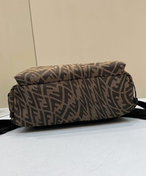 1:1 Replica Fendi Backpack In Brown FF Vertigo Fabric Bag For Woman 30cm/12in