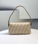 1:1 Replica Fendi Baguette 1997 Wool Bag Beige For Women, Women's Handbags, Shoulder Bags 10.6in/27cm FF 8BR792