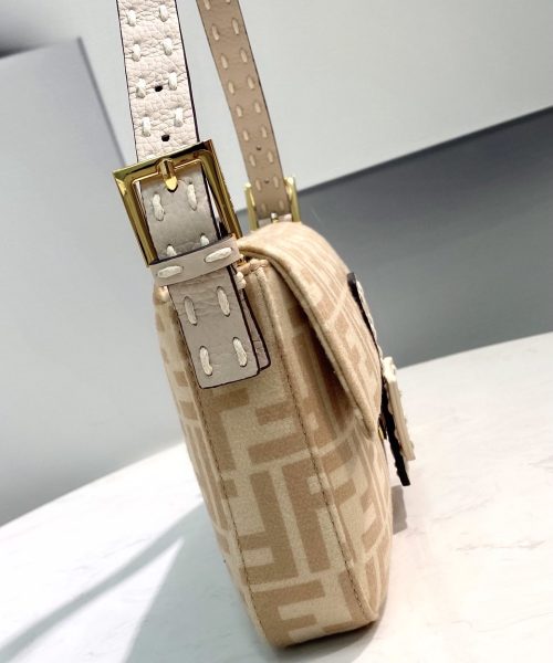 1:1 Replica Fendi Baguette 1997 Wool Bag Beige For Women, Women's Handbags, Shoulder Bags 10.6in/27cm FF 8BR792