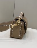 1:1 Replica Fendi Baguette Beige Sheepskin Bag For Woman 27cm/10.5in 8BR600AH96F1F7O