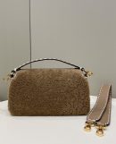 1:1 Replica Fendi Baguette Beige Sheepskin Bag For Woman 27cm/10.5in 8BR600AH96F1F7O