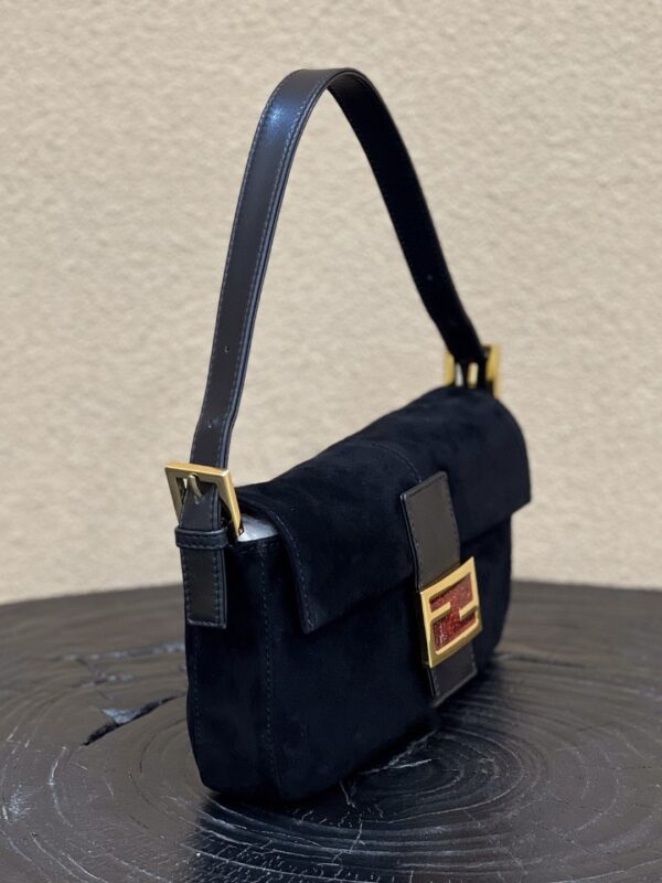 1:1 Replica Fendi Baguette Black Bag For Woman 25cm/9.5in