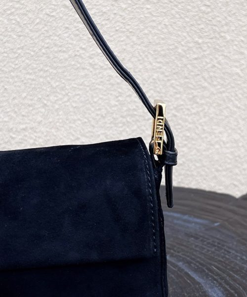 1:1 Replica Fendi Baguette Black Bag For Woman 25cm/9.5in