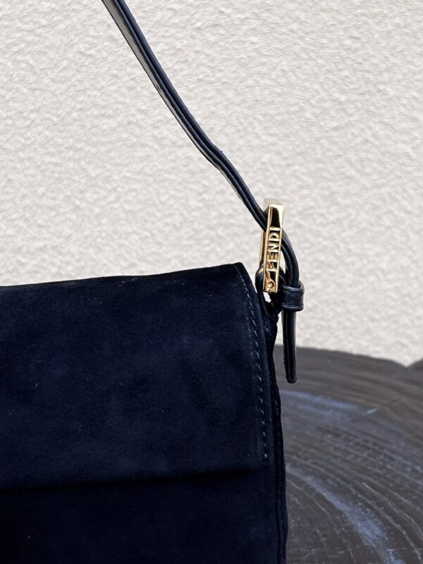 1:1 Replica Fendi Baguette Black Bag For Woman 25cm/9.5in