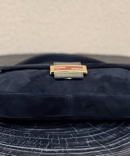 1:1 Replica Fendi Baguette Black Bag For Woman 25cm/9.5in