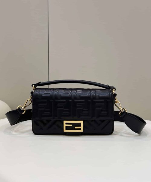 1:1 Replica Fendi Baguette Black For Women, Women's Handbags, Shoulder And Crossbody Bags 10.6in/27cm FF 8BR600A72VF15ZW