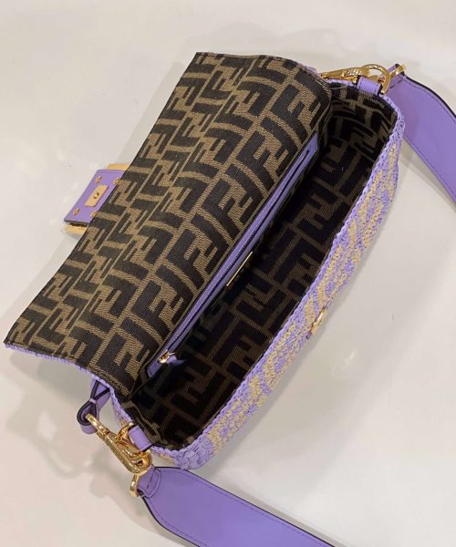 1:1 Replica Fendi Baguette Black/Blue For Women 27cm / 10.6in
