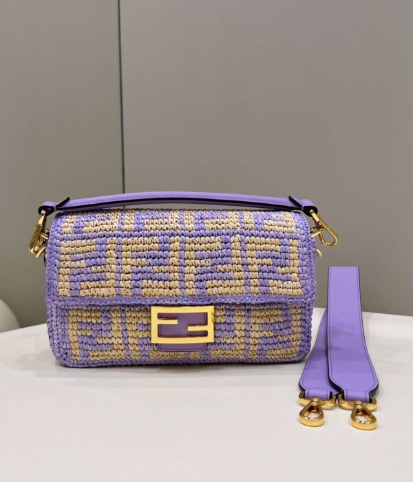 1:1 Replica Fendi Baguette Black/Blue For Women 27cm / 10.6in