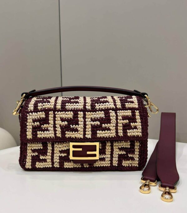 1:1 Replica Fendi Baguette Black/Blue For Women 27cm / 10.6in