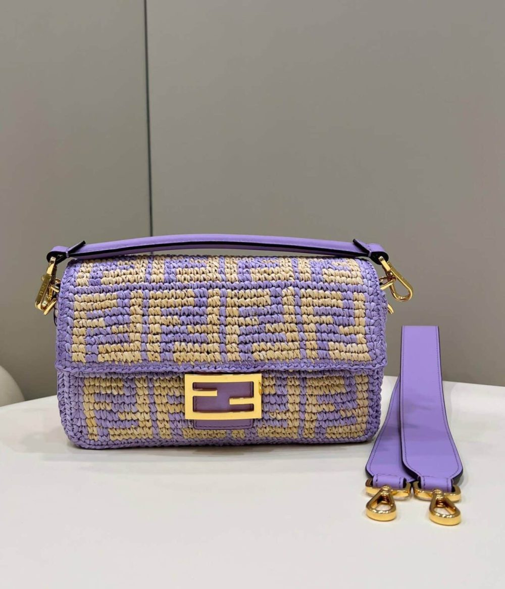 1:1 Replica Fendi Baguette Black/Blue For Women 27cm / 10.6in - Image 21