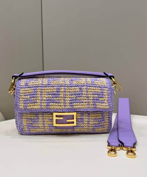 1:1 Replica Fendi Baguette Black/Blue For Women 27cm / 10.6in