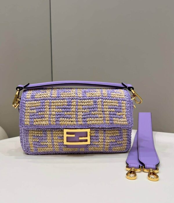 1:1 Replica Fendi Baguette Black/Blue For Women 27cm / 10.6in
