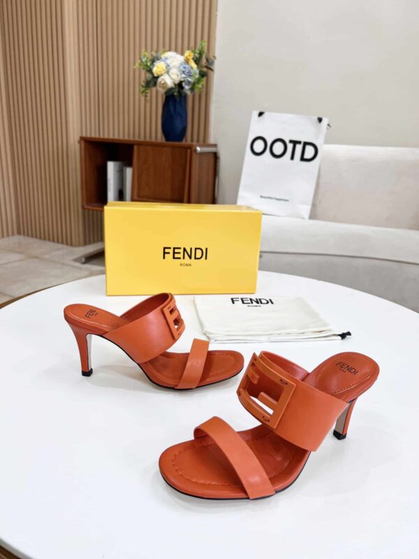 Fendi Baguette Brown Heels For Women 8R8287AE7TF1C4R