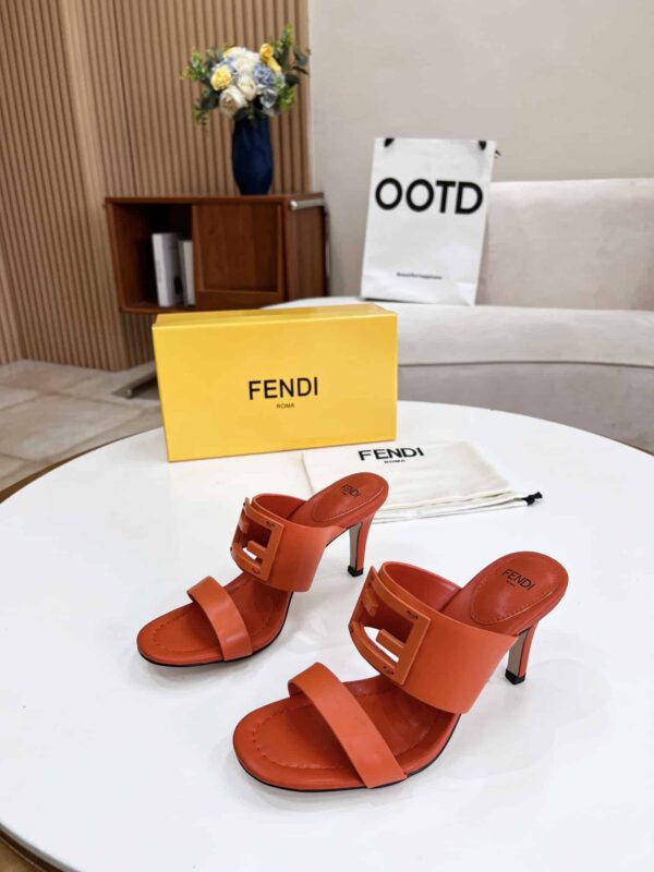Fendi Baguette Brown Heels For Women 8R8287AE7TF1C4R