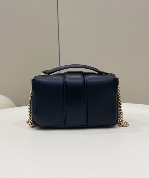 1:1 Replica Fendi Baguette Chain Black  Bag For Woman 19cm/7.5in