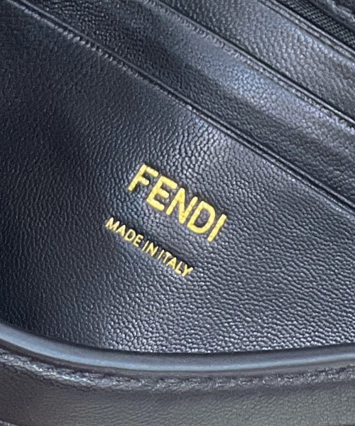 1:1 Replica Fendi Baguette Chain Black  Bag For Woman 19cm/7.5in