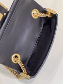 1:1 Replica Fendi Baguette Chain Black  Bag For Woman 19cm/7.5in