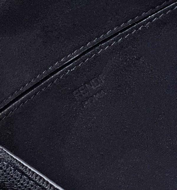 1:1 Replica Fendi Baguette Chain Midi Black FF Fabric Bag For Woman 14.5cm/6in