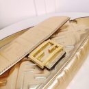 1:1 Replica Fendi Baguette Chain Midi Medium Gold Bag For Woman 26cm/10in
