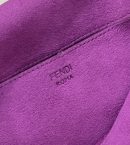 1:1 Replica Fendi Baguette Chain Midi Purple FF Fabric Bag For Woman 14.5cm/6in 8BR793AHW5F1GEH