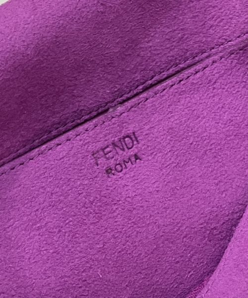 1:1 Replica Fendi Baguette Chain Midi Purple FF Fabric Bag For Woman 14.5cm/6in 8BR793AHW5F1GEH