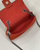 1:1 Replica Fendi Baguette Chain Midi Red FF Fabric Bag For Woman 14.5cm/6in 8BR793AHW5F1F2I