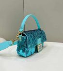 1:1 Replica Fendi Baguette Glitter Purple/Green/Light Purple/Jade Green For Women 10.6in/27cm