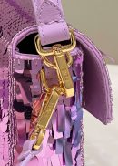 1:1 Replica Fendi Baguette Glitter Purple/Green/Light Purple/Jade Green For Women 10.6in/27cm