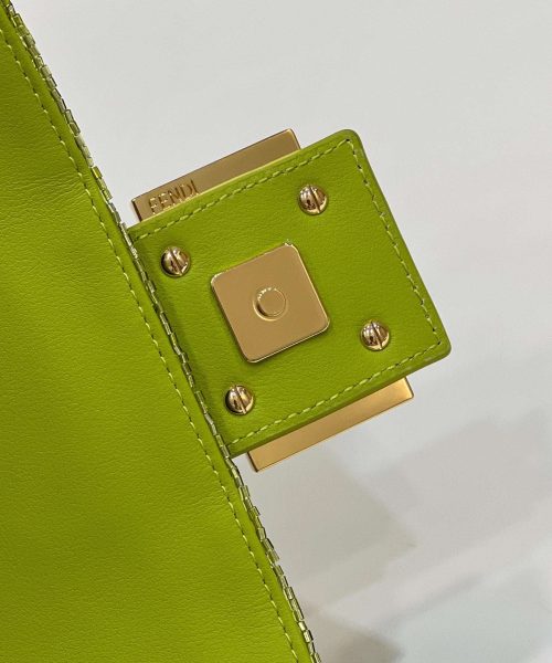 1:1 Replica Fendi Baguette Glitter Purple/Green/Light Purple/Jade Green For Women 10.6in/27cm