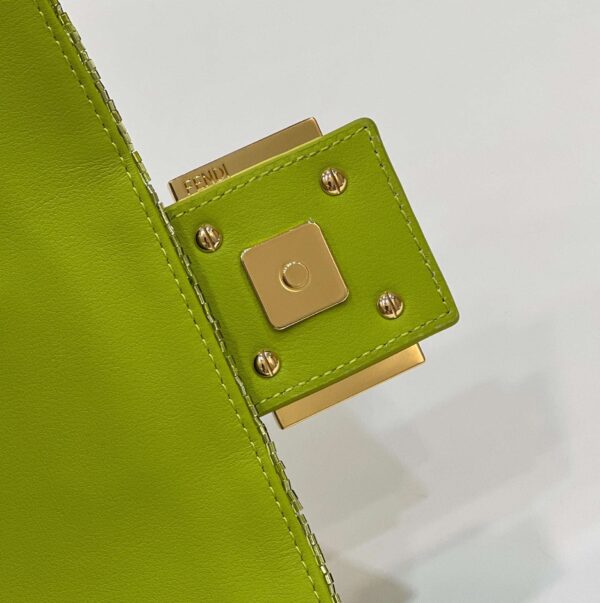 1:1 Replica Fendi Baguette Glitter Purple/Green/Light Purple/Jade Green For Women 10.6in/27cm