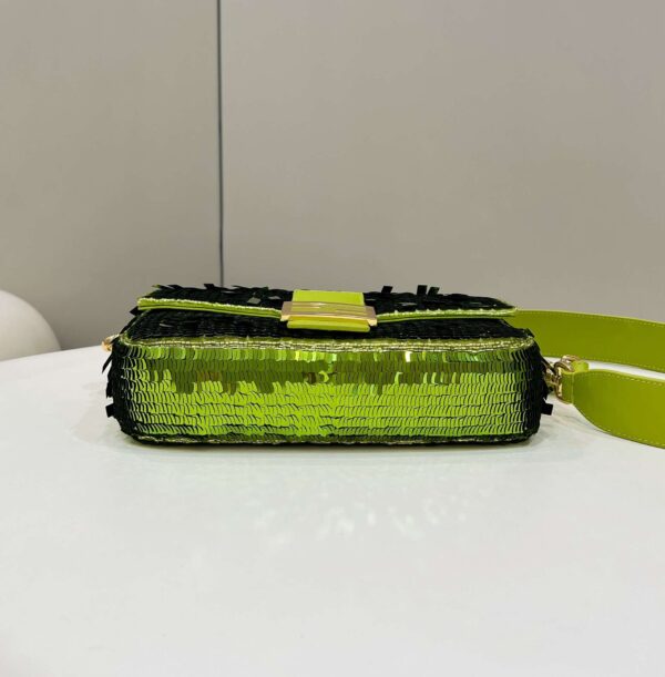 1:1 Replica Fendi Baguette Glitter Purple/Green/Light Purple/Jade Green For Women 10.6in/27cm