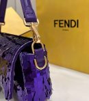 1:1 Replica Fendi Baguette Glitter Purple/Green/Light Purple/Jade Green For Women 10.6in/27cm