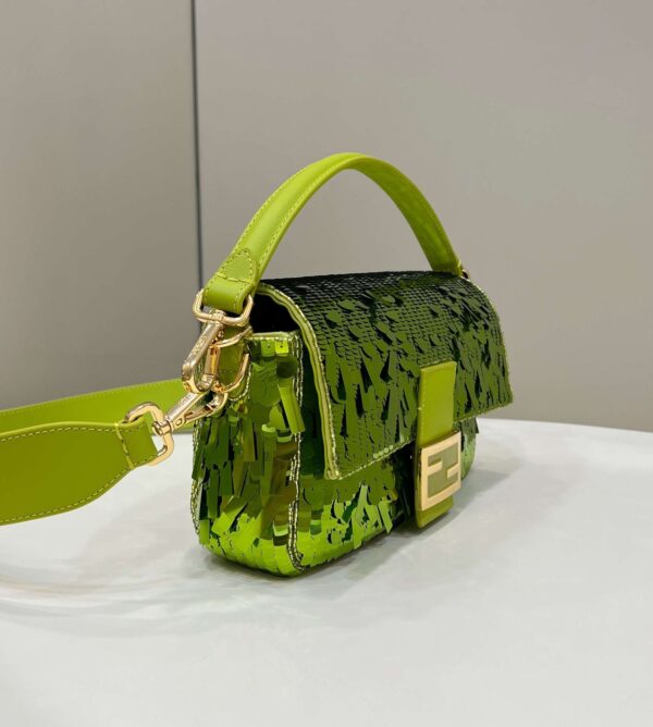 1:1 Replica Fendi Baguette Glitter Purple/Green/Light Purple/Jade Green For Women 10.6in/27cm