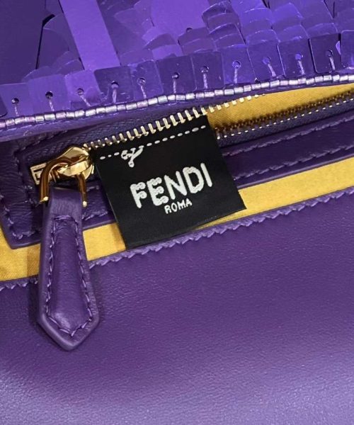 1:1 Replica Fendi Baguette Glitter Purple/Green/Light Purple/Jade Green For Women 10.6in/27cm