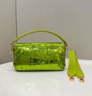 1:1 Replica Fendi Baguette Glitter Purple/Green/Light Purple/Jade Green For Women 10.6in/27cm