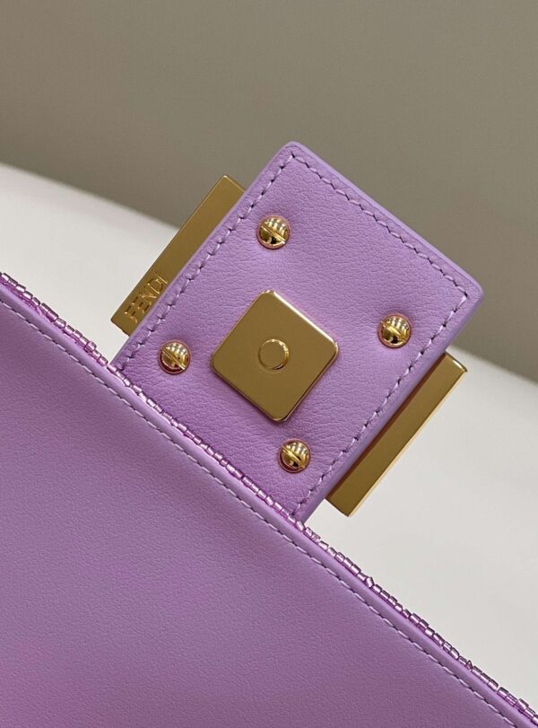 1:1 Replica Fendi Baguette Glitter Purple/Green/Light Purple/Jade Green For Women 10.6in/27cm